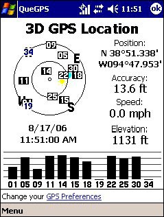 GARMIN iQue M5 satellites
