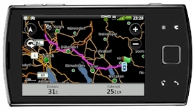 GARMIN nuvifone A50 in landscape mode