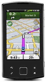 GARMIN nuvifone A50 in portrait mode