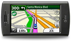 GARMIN nuvifone G60 in landscape mode
