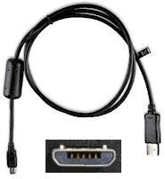 Connection cable for GARMIN GPS with micro-USB connector