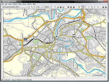 Extract of City Navigator Europe with Bern and vicinity