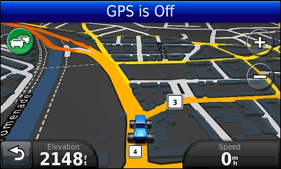 GARMIN Nuvi 3790T - Map in night mode