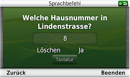 GARMIN Nuvi 3790T - Sprachbefehl: Acht