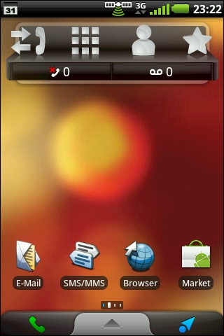 GARMIN nuvifone A50 - Main menu in Android mode in portrait format
