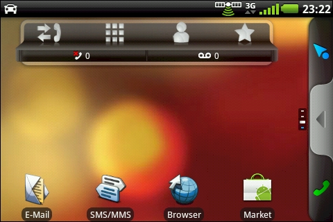 GARMIN nuvifone A50 - Main menu in Android mode in landscape format