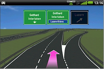 GARMIN nuvifone A50 - Lane Assistant