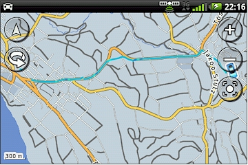 GARMIN nuvifone A50 - Travelled Path (Track)