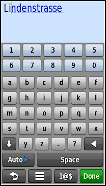 GARMIN nuvifone G60 - Text Entry