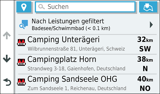 GARMIN Camper 780 - ACSI Campingplätze