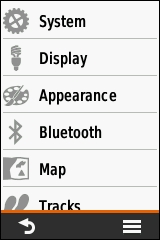 GARMIN eTrex Touch 25/35 - Settings (1 of 4)
