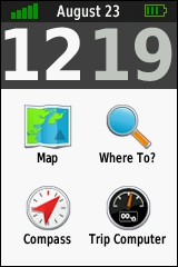 GARMIN eTrex Touch 25/35 - Main menu  classic style