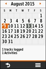 GARMIN eTrex Touch 25/35 - Calendar