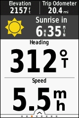 GARMIN eTrex Touch 25/35 - Trip Computer (small font)