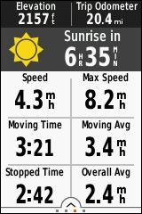 GARMIN eTrex Touch 25/35 - Trip Computer (small font)
