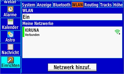 GARMIN GPSMAP 276Cx - WLAN-Einstellungen