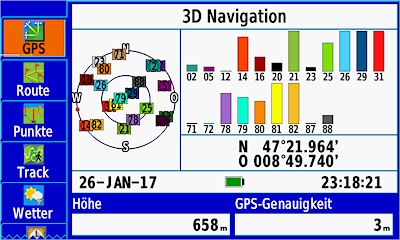 GARMIN GPSMAP 276Cx - Satelliten