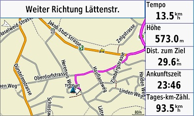GARMIN GPSMAP 276Cx - Strassenkarte im Tag-Modus
